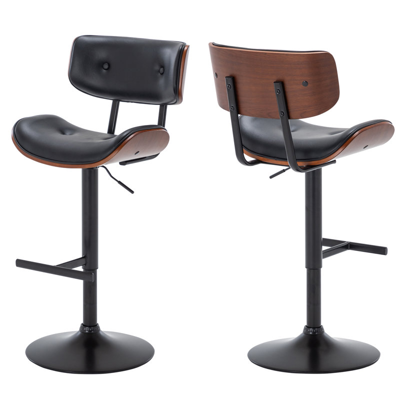 Orren Ellis Ownby Adjustable Height Swivel Bar Stool & Reviews Wayfair